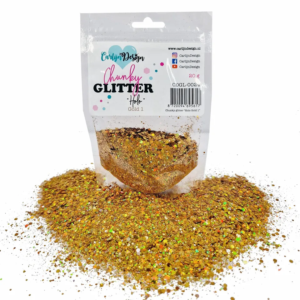 CarlijnDesign CDGL-0024 chunky glitter hologull 20 g
