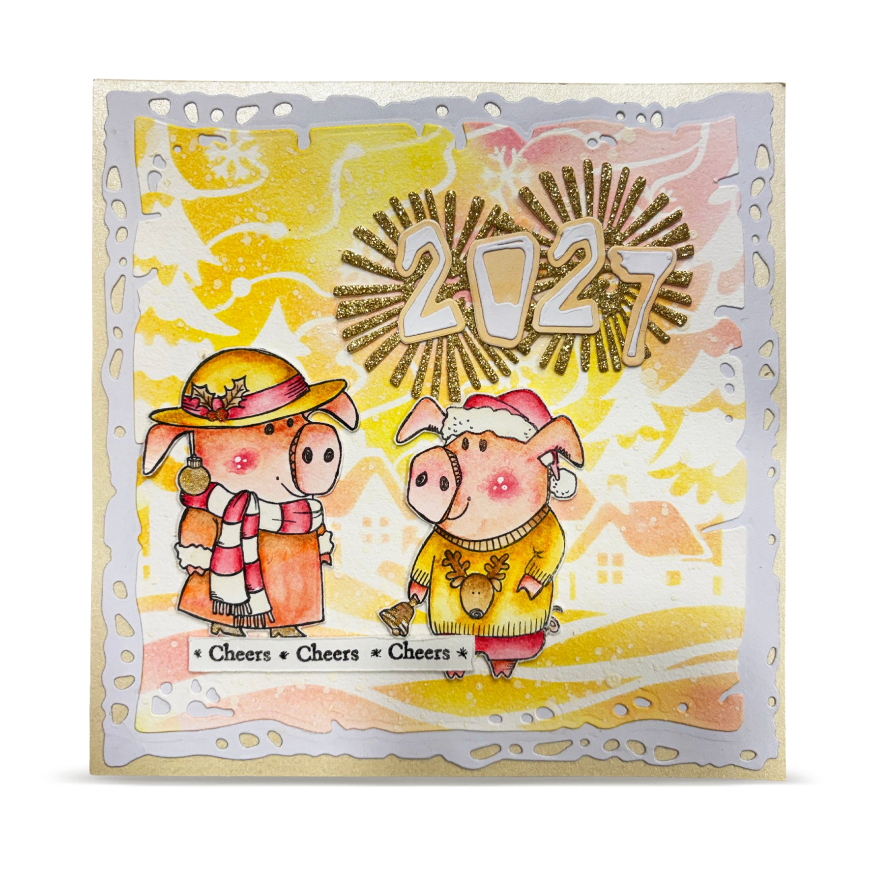 AALL & Create TP-1387 Holiday Pigs stempelsett A7 jul