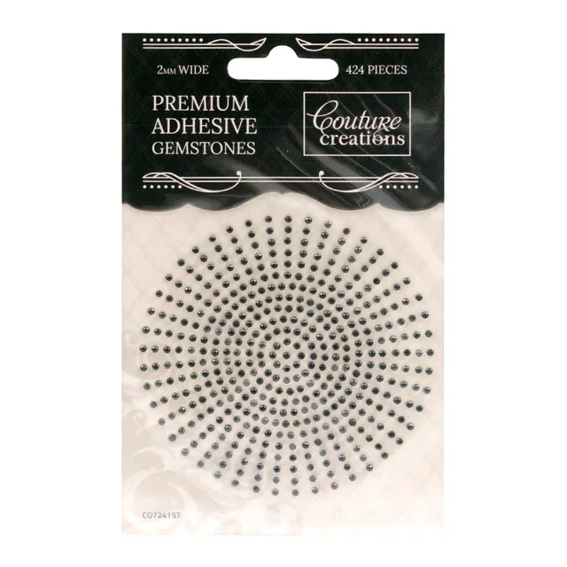 Couture Creations Onyx Black edelstener 2 mm 424 stk