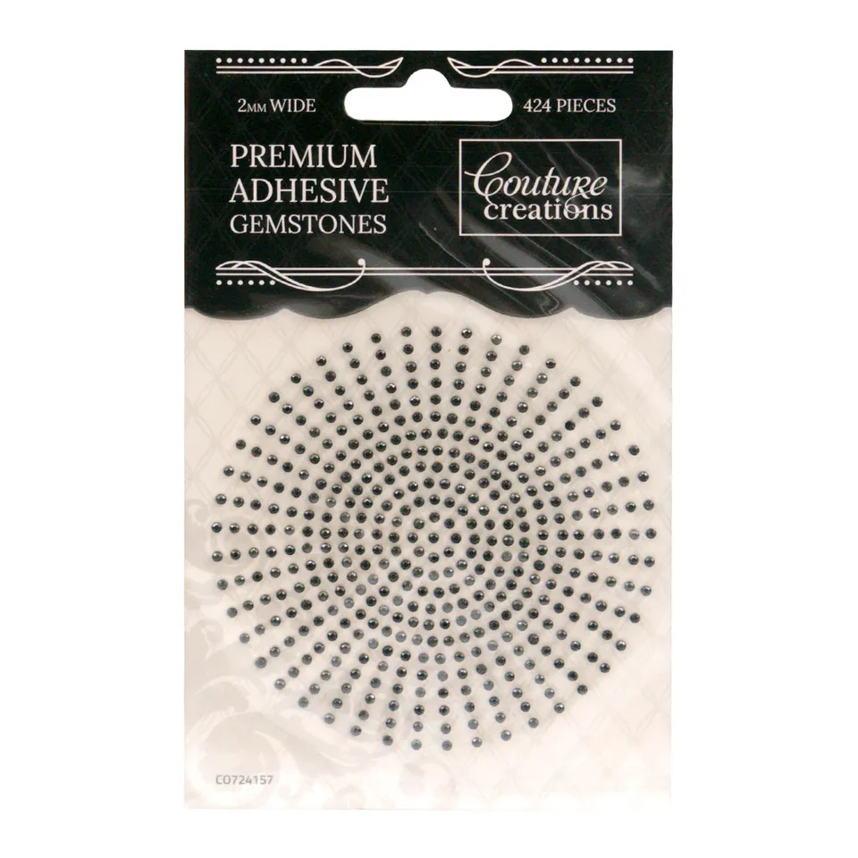 Couture Creations Onyx Black edelstener 2 mm 424 stk