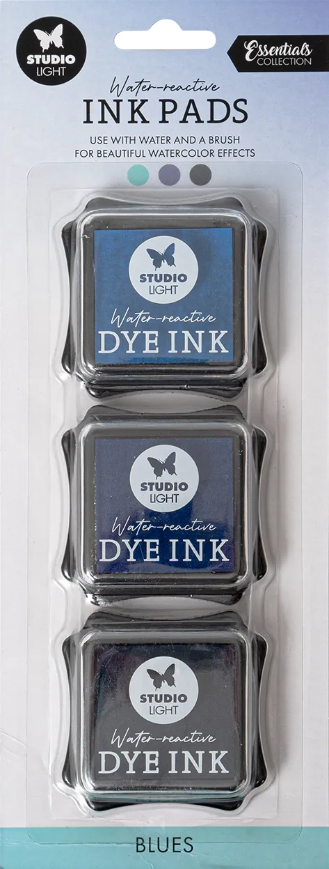 Studio Light Essentials Blues stempelpute 3-pk vannreaktiv