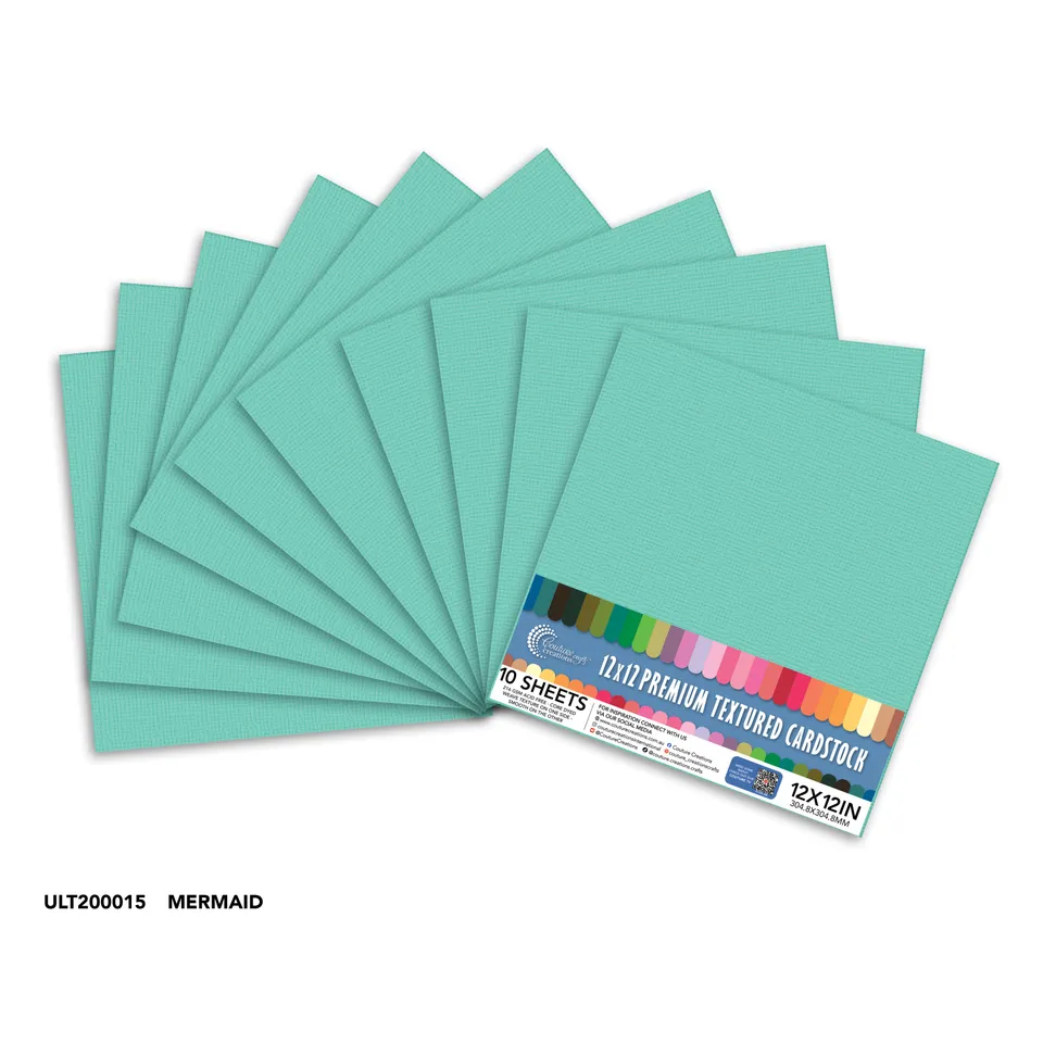 Couture Creations Mermaid kartong 12x12 10 ark 216 g struktur