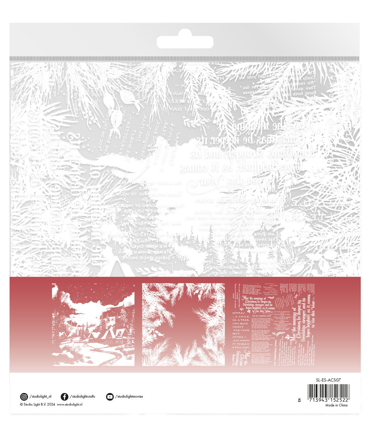 Studio Light Essentials acetatark Snowy Town 203 mm vinter