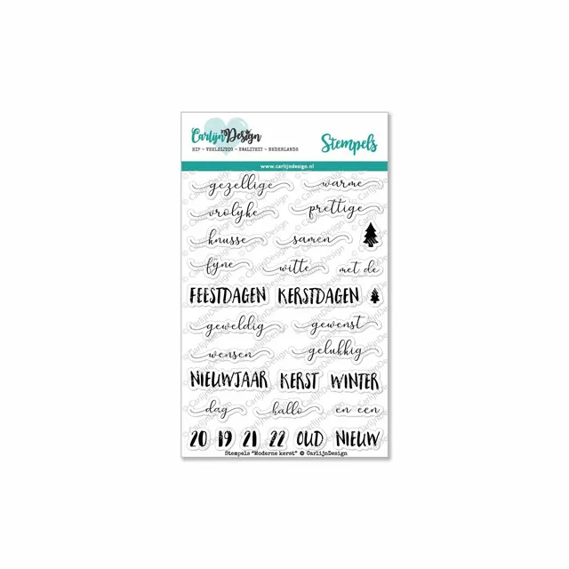 CarlijnDesign CDST-0037 Moderne jul stempelsett A6