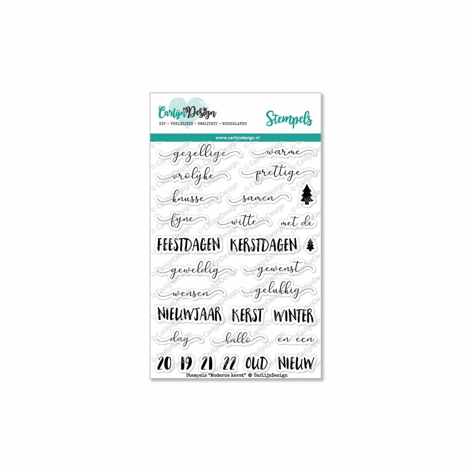 CarlijnDesign CDST-0037 Moderne jul stempelsett A6