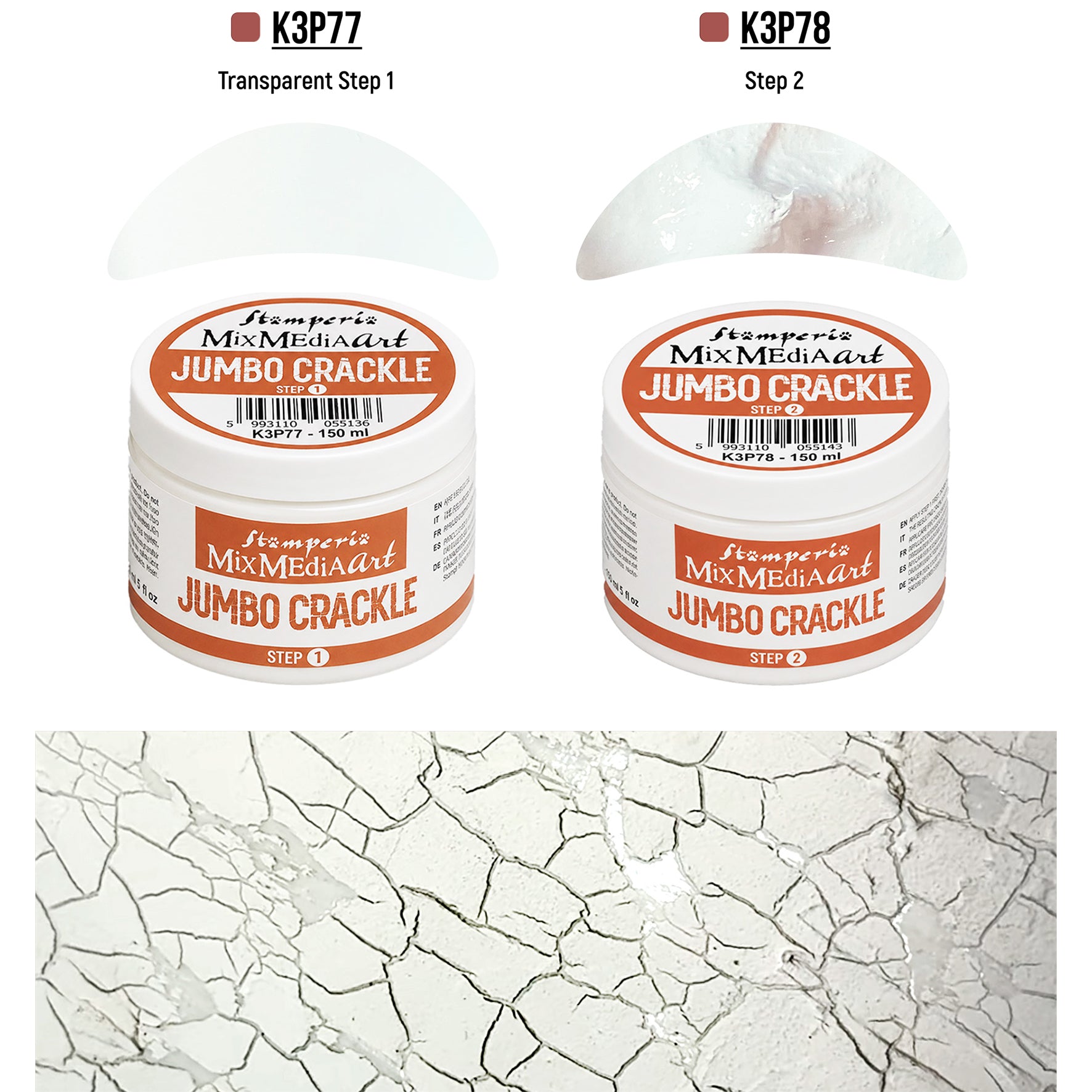 Stamperia Jumbo Crackle Step 2 krakeleringslakk 150 ml
