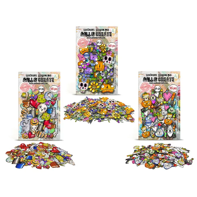 AALL & Create Skulls & Spells ephemera bundle halloween 3 pk