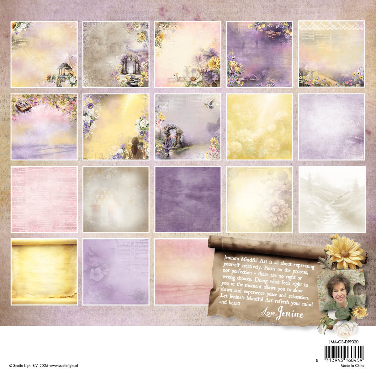 Jenine’s Mindful Art Growing Blooming papirblokk 36 ark