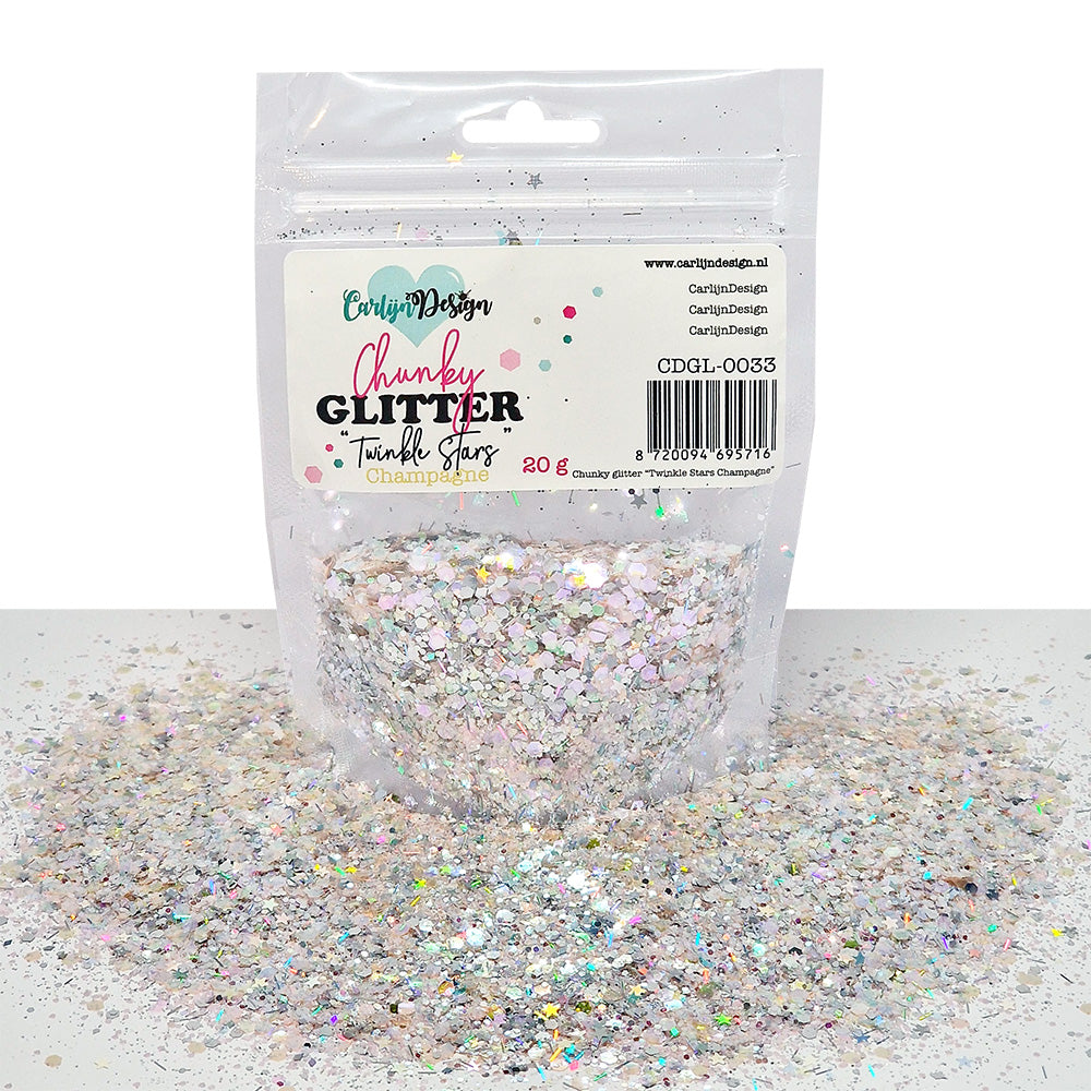 CarlijnDesign Chunky Glitter Combo Pack 6 Winter 2 glitter 6x20 g iriserende
