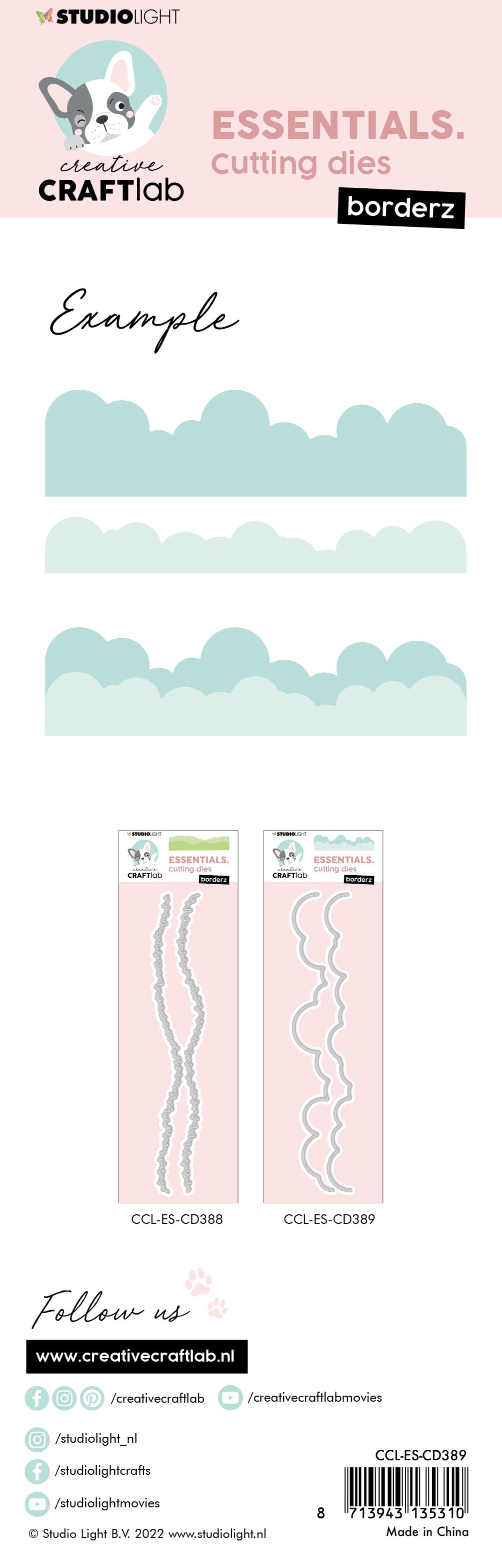 Studio Light Creative Craftlab Borderz Clouds dies