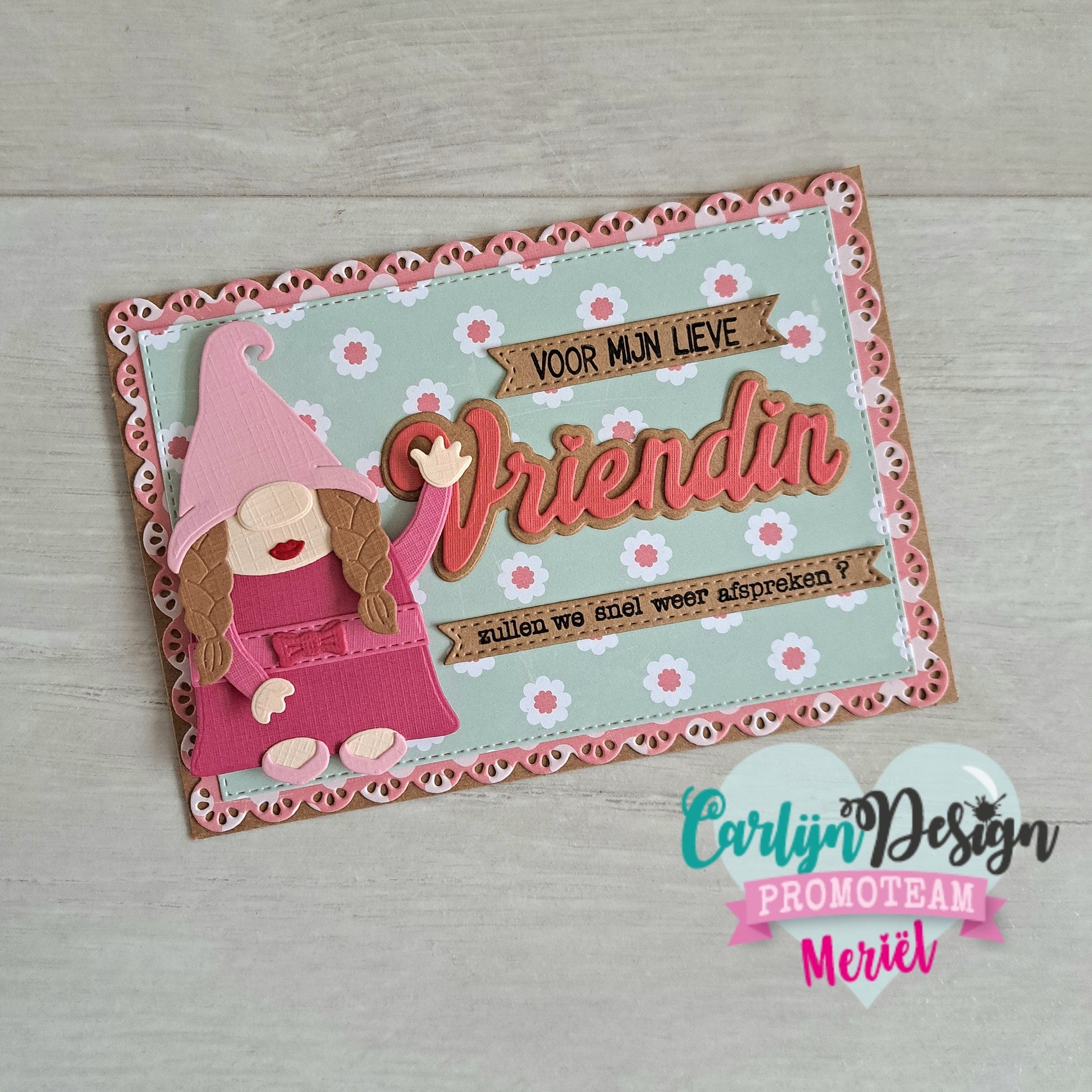 CarlijnDesign CDSN-0203 Gnome dame dies Gerda valentin