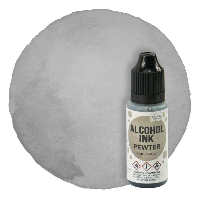 Couture Creations alkoholblekk pewter 12 ml metallisk