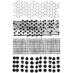 Korthobby Mixed Media CMS 125 stempel tekstbakgrunn