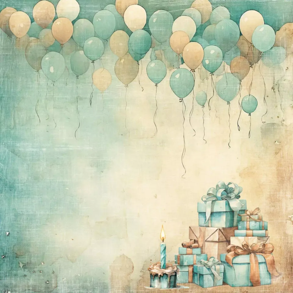 Reprint Birthday Party mønsterpapir 30x30 bursdag