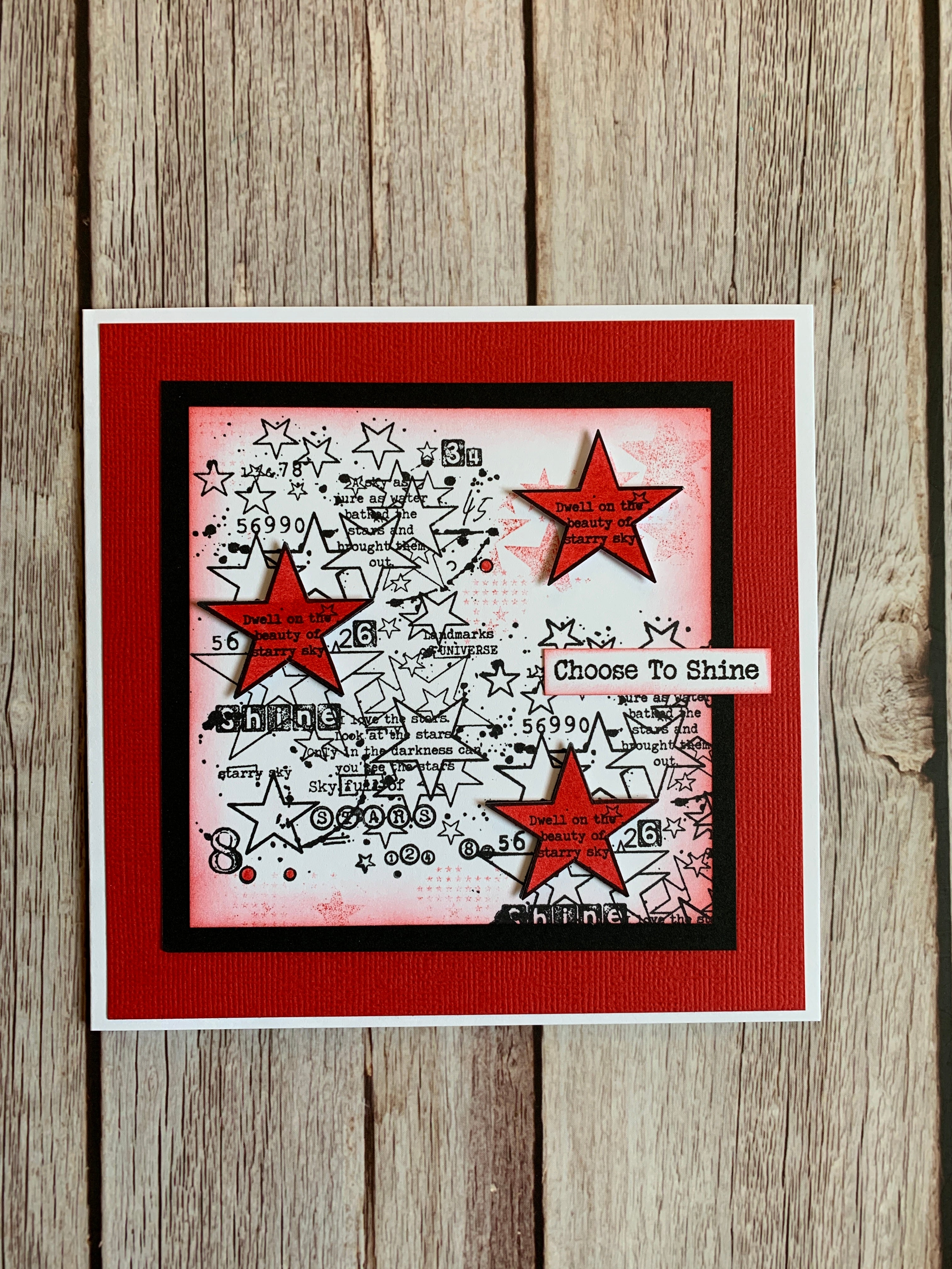 AALL & Create #468 Scripted Stars stempelsett A7 stjerner