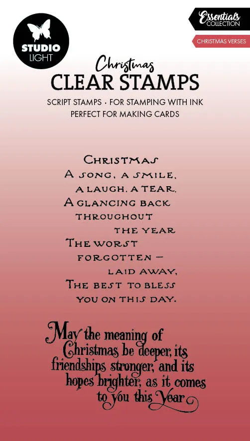 Studio Light Essentials Christmas Verses stempel engelske juletekster