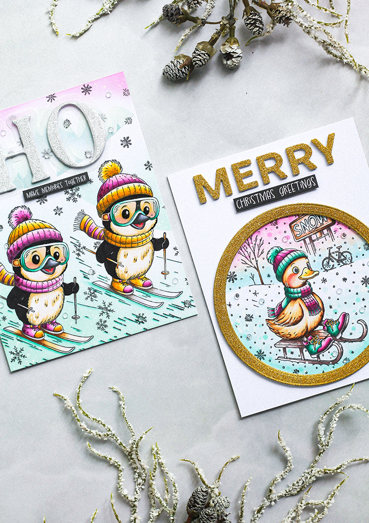 Studio Light Essentials Duck on a sleigh julestempel and