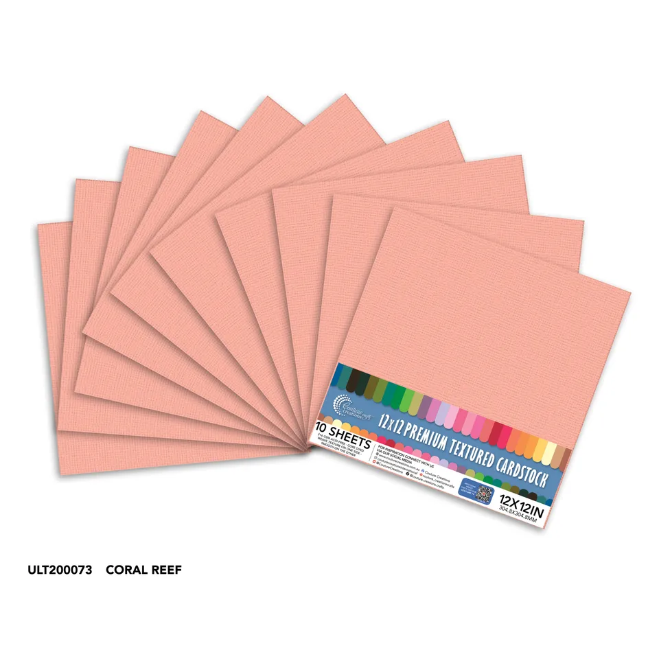Couture Creations Coral Reef kartong 12x12 10 ark 216 gsm