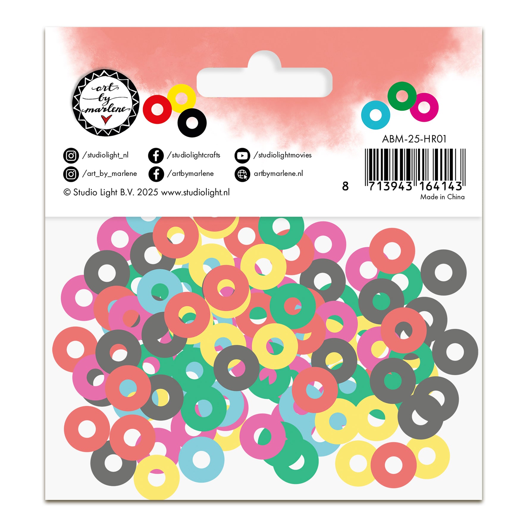 Art by Marlene Color Confetti hullforsterkning 6 farger
