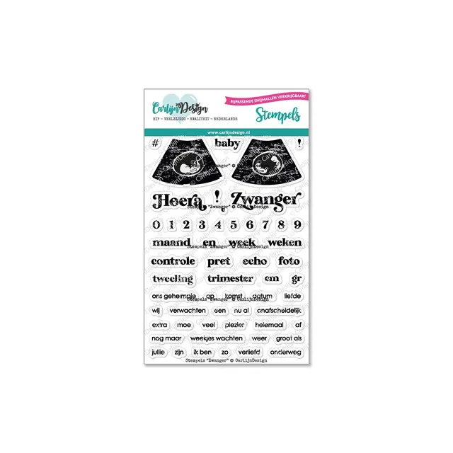 CarlijnDesign Zwanger CDST-0079 stempler gravid