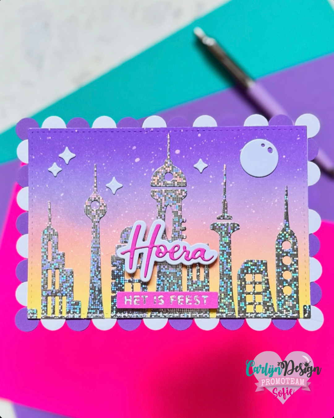 CarlijnDesign Hoera CDBS-0012 dies takk 4,5 cm