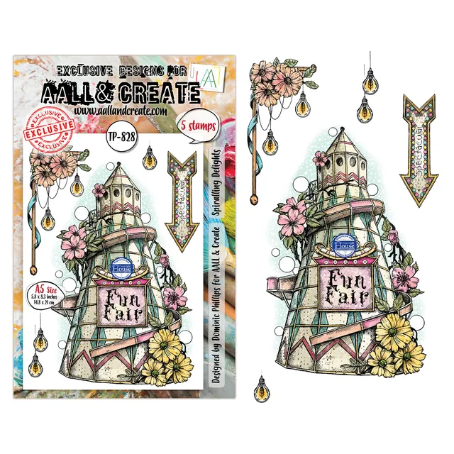 Aall and Create TP-828 Spiralling Delights stempelsett A5