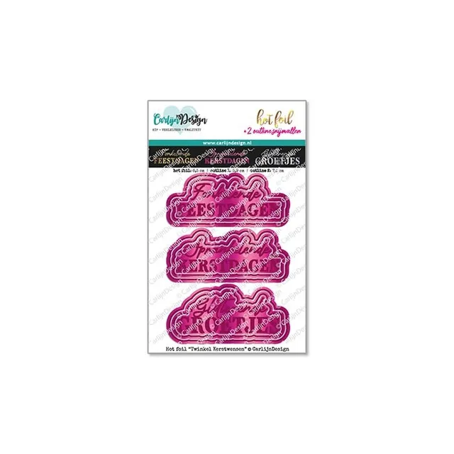CarlijnDesign CDHF-0039 juletekster hotfoil-plate 3 stk