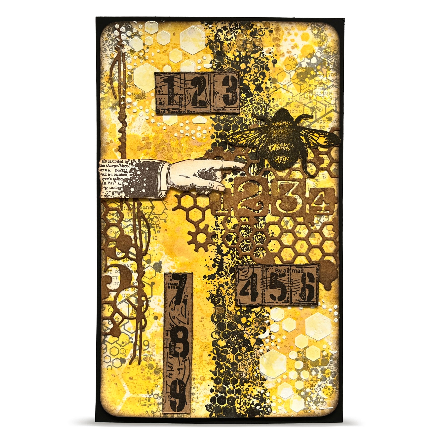 AALL & Create TP-1341 Bee Geometry stempelsett A6 bier