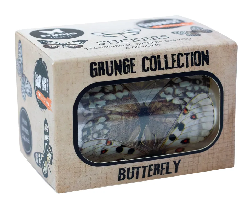 Studio Light Grunge Butterfly stickers sommerfugl 5 meter