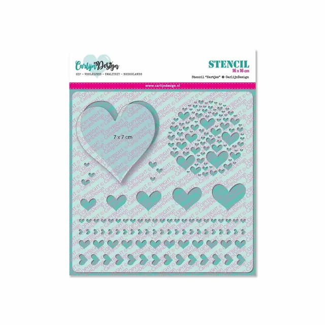 CarlijnDesign Hartjes CDSC-0003 sjablong hjerter