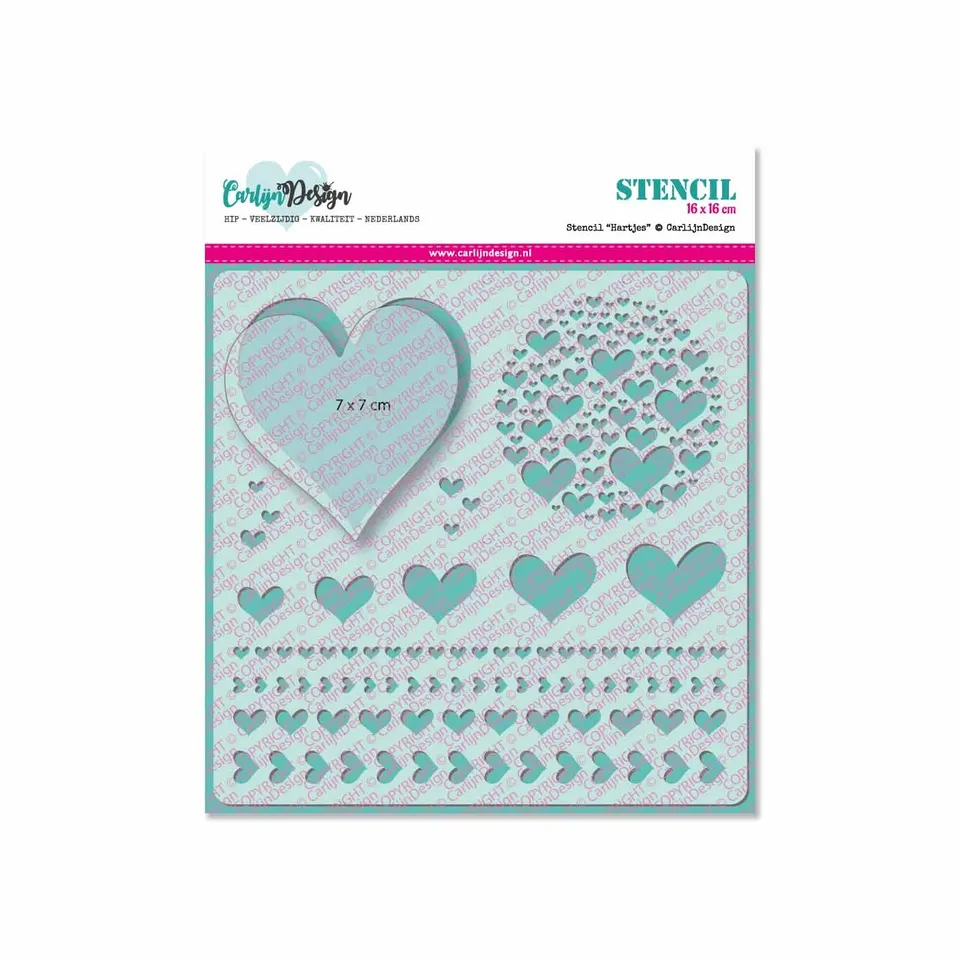 CarlijnDesign Hartjes CDSC-0003 sjablong hjerter