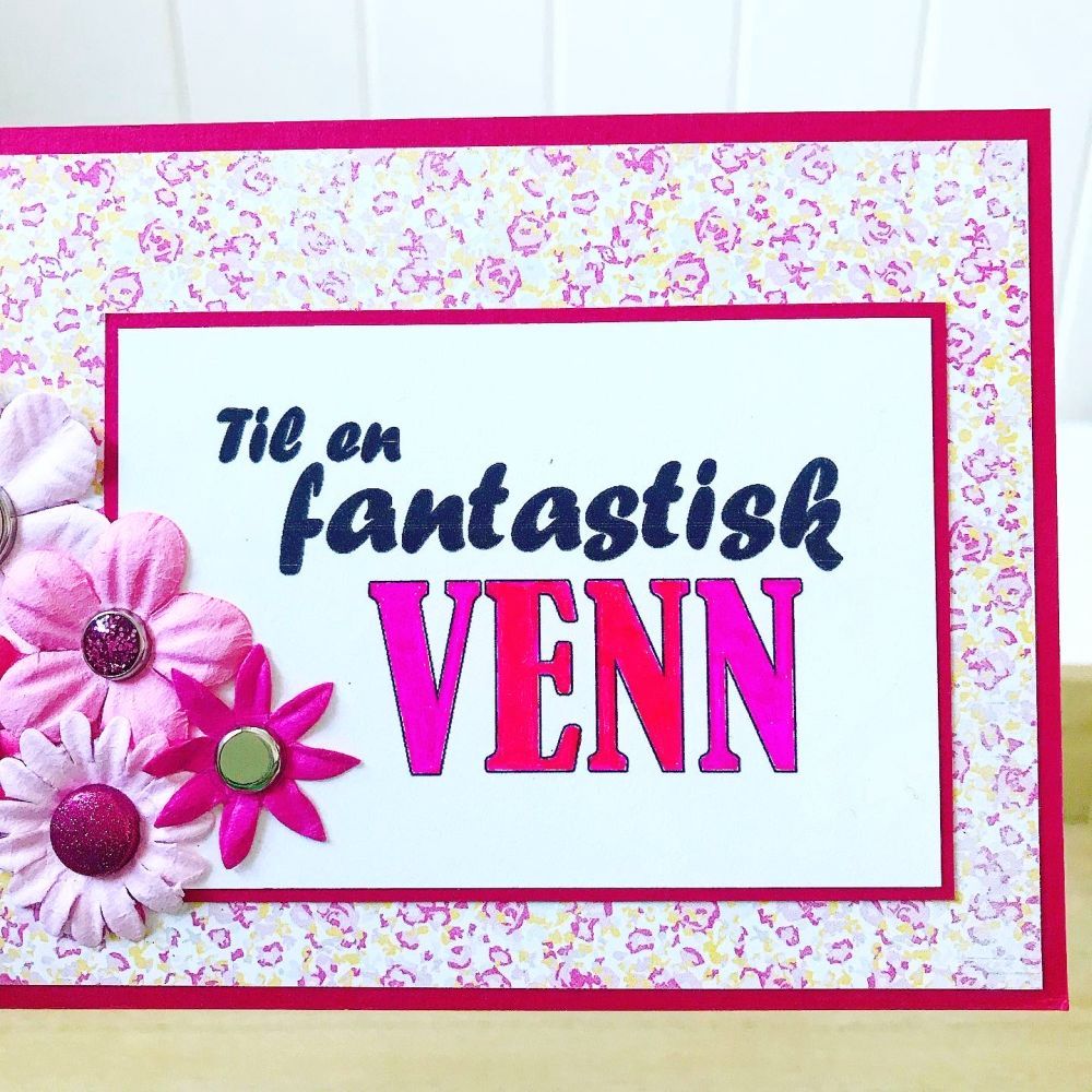 Papirglede Fantastisk venn digitalt stempel 2 filer