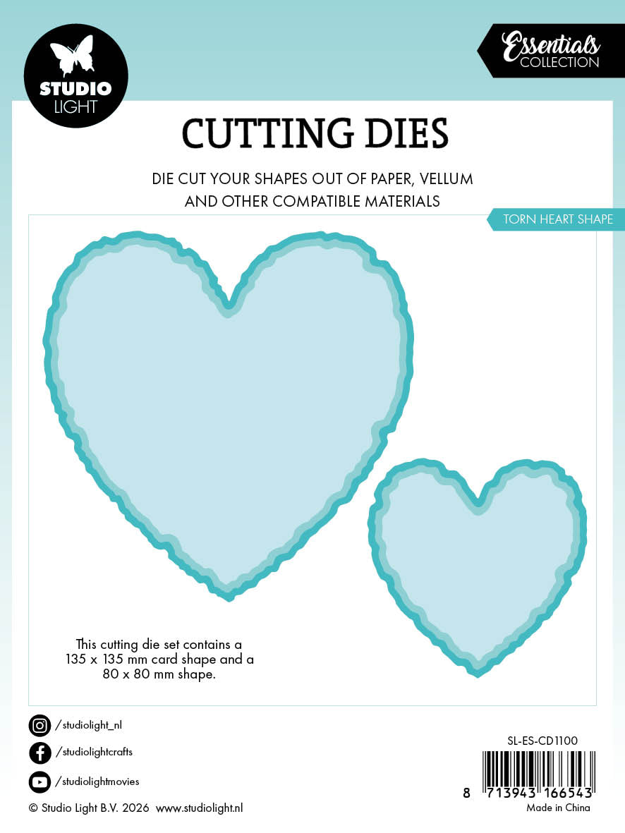 Studio Light Essentials Torn Edge Heart dies hjerte