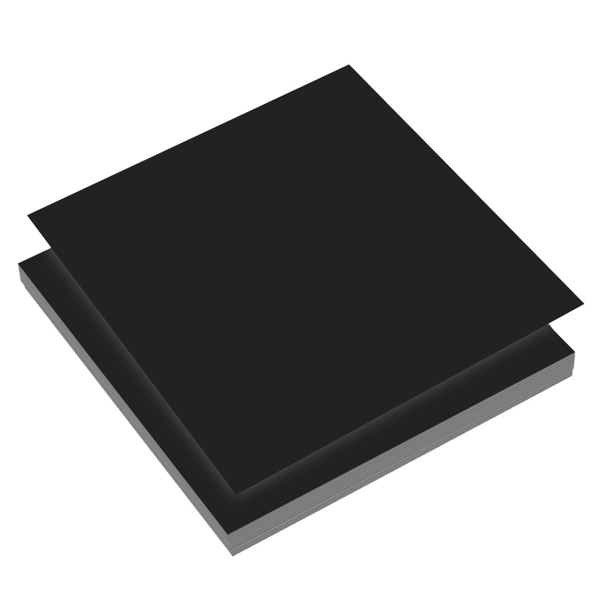 Couture Creations kartong 12x12 svart glatt 10 ark 300 g