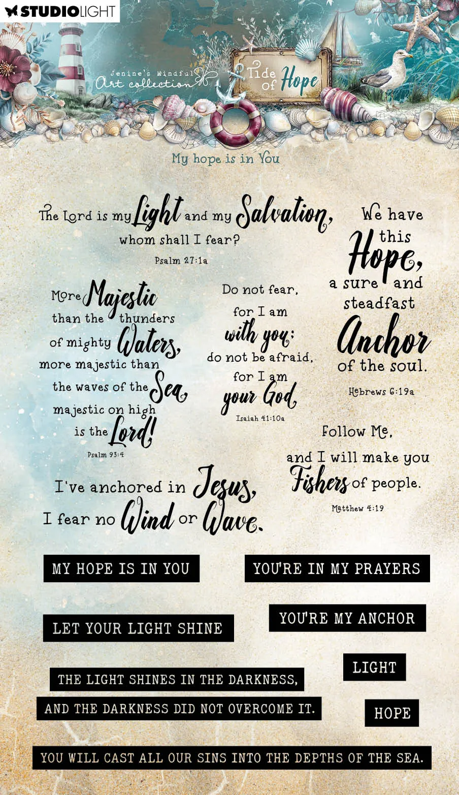 Studio Light Tide of Hope My Hope Is in You stempel