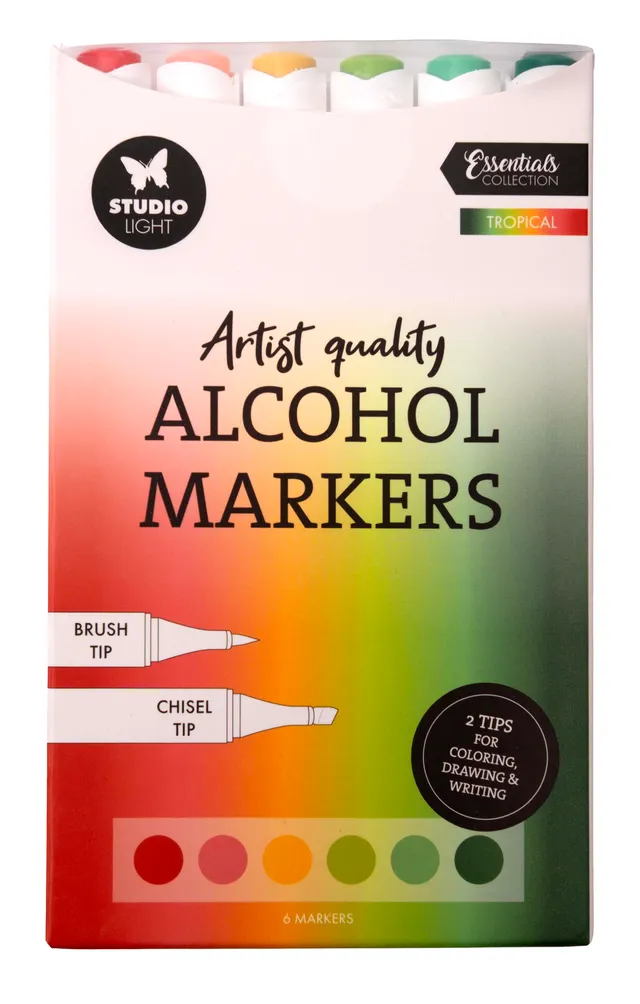 Studio Light Essentials Tropical alkoholmarkere 6 stk tropiske farger