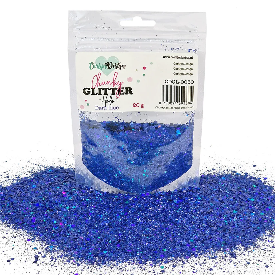 CarlijnDesign Chunky Glitter CDGL-0050 glitter 20g mørkeblå
