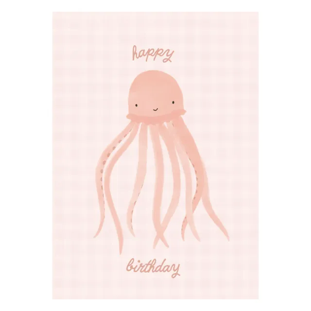 KaiserCraft Bubbles Octopus gratulasjonskort 5x7
