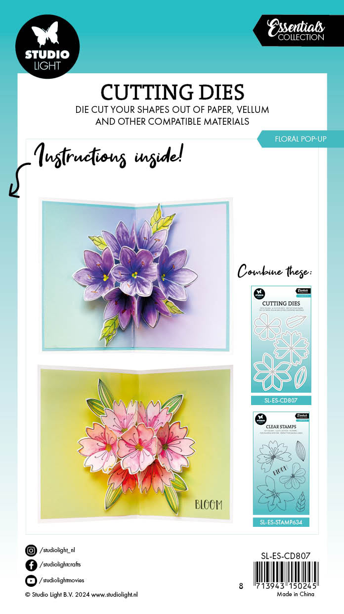Studio Light Essentials Floral Pop-up dies 105x150 mm