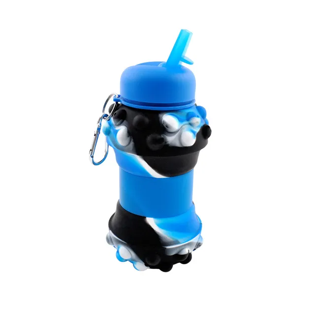 KaiserCraft Toy Box drikkeflaske Blue Black Marble 500 ml