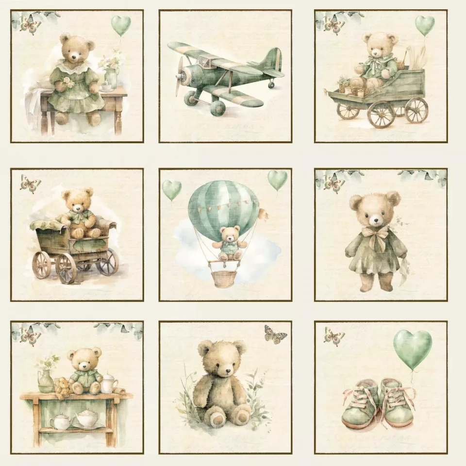 Reprint Bear tags mønsterpapir 12x12