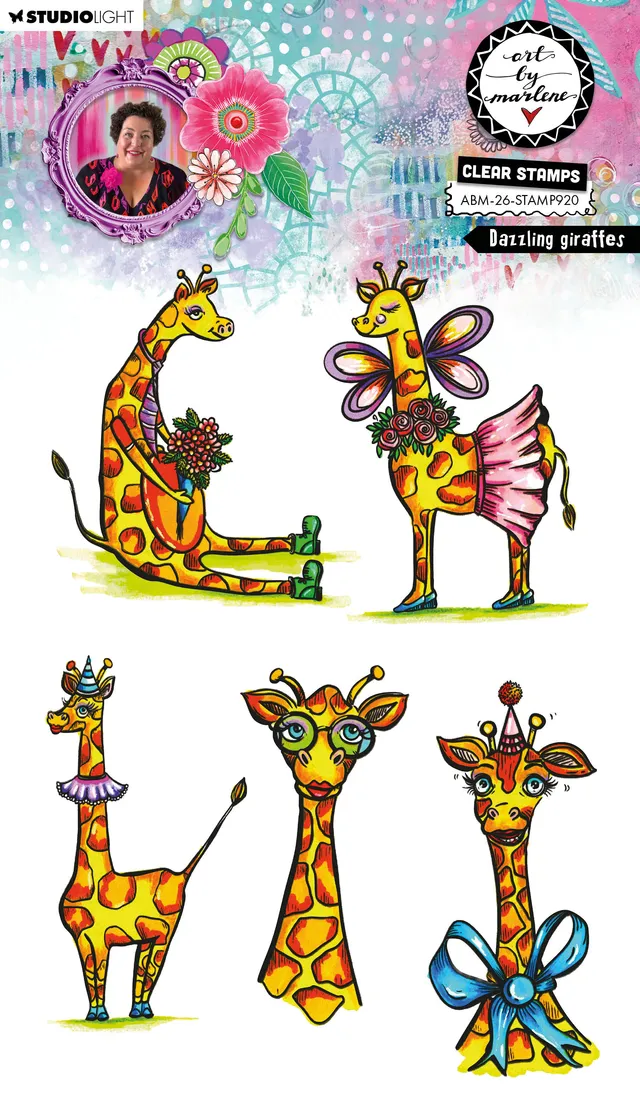 Art By Marlene 2026 klarstempel Dazzling Giraffes
