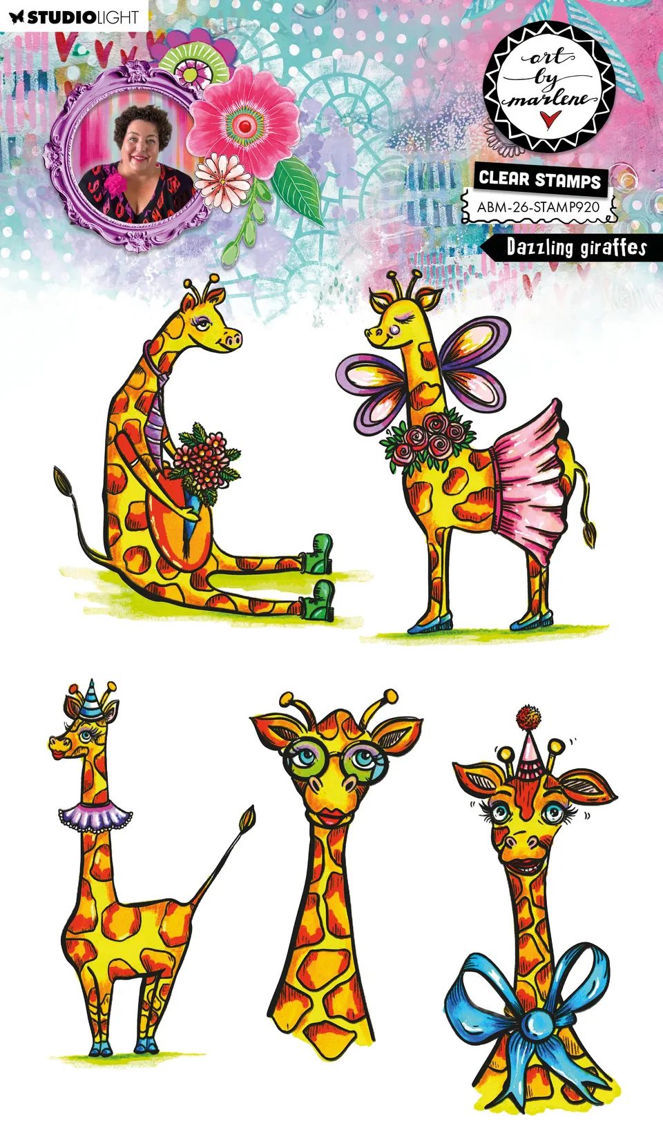 Art By Marlene 2026 klarstempel Dazzling Giraffes