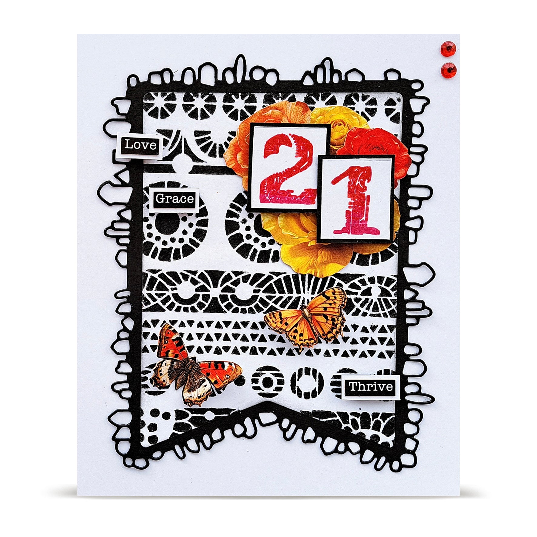 AALL & Create PC-279 Tout En Frises sjablong 15x15 cm