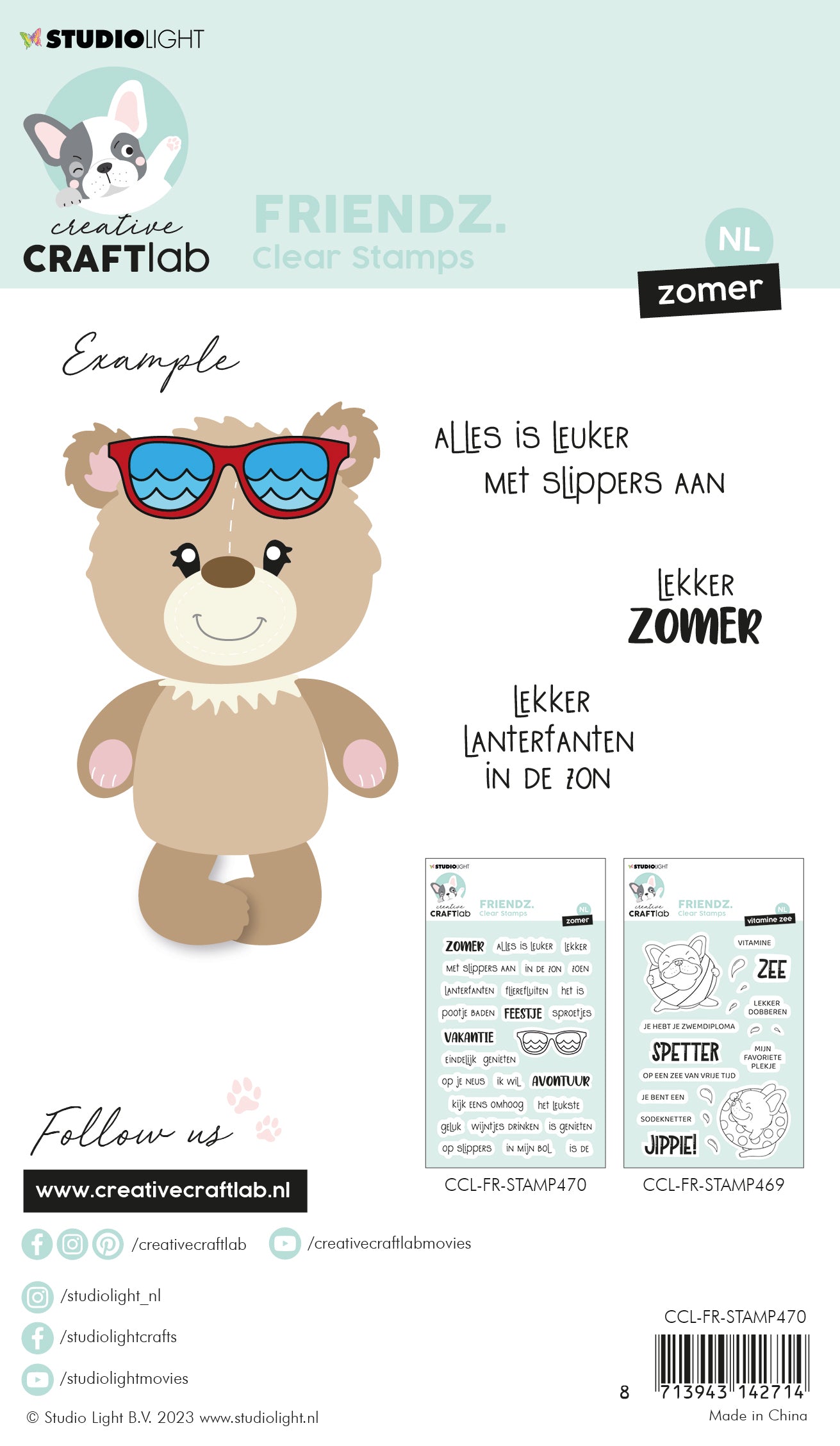 Creative Craftlab Friendz Zomer clearstempel sommer