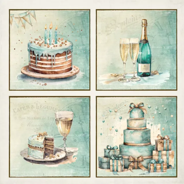 Reprint Birthday Cards kortsett bursdag