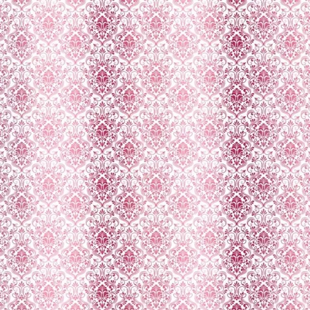 Kora Damask Fatima kartong hvit rosa folie