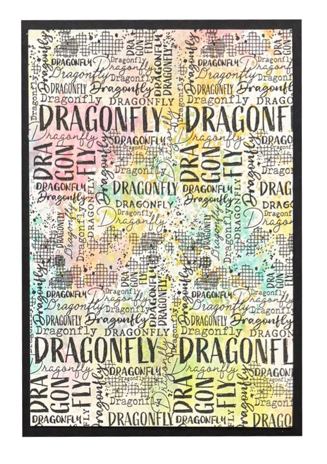 Studio Light Dragonfly Dreams Grunge word cloud clearstamp engelsk
