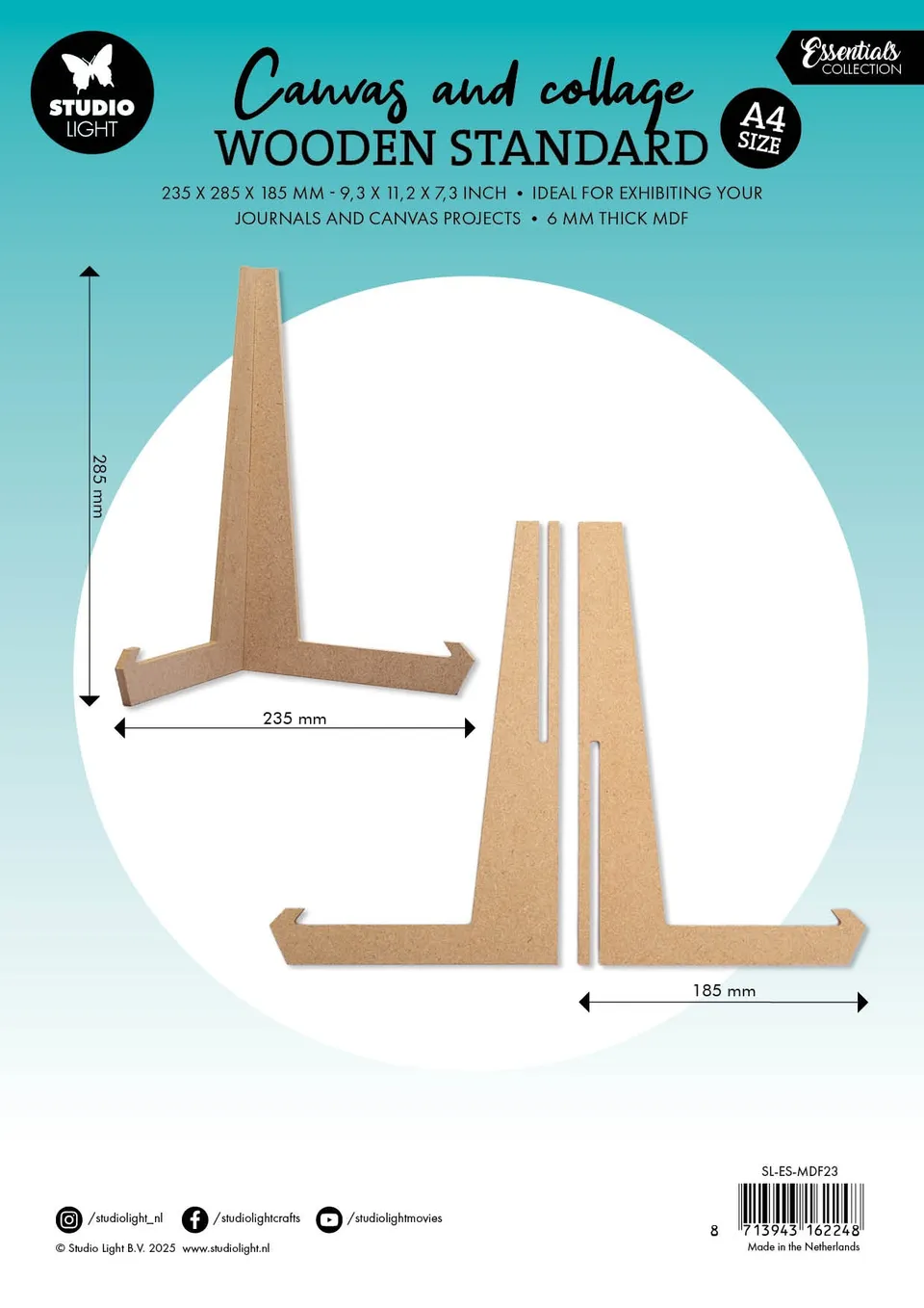 Studio Light Essentials Journal & Canvas Stand staffeli A4