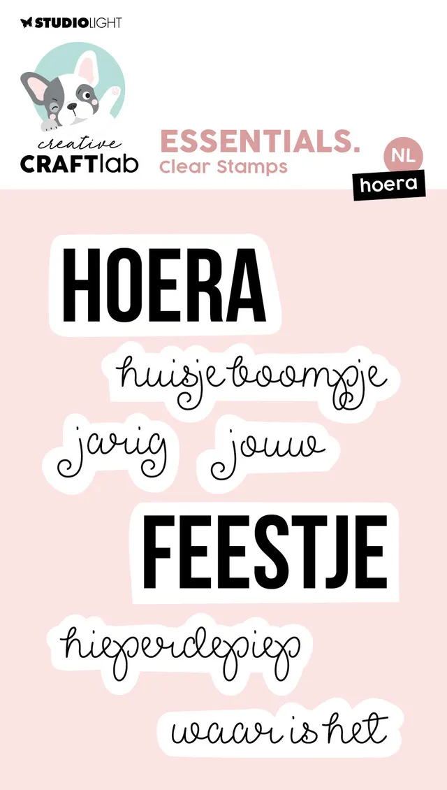 Studio Light Creative Craftlab stempel Hoera nederlandsk